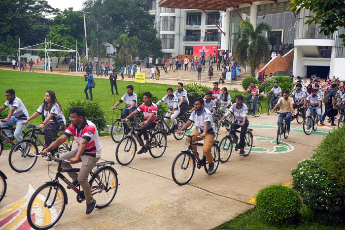 Inauguration of bicycle popularization program 2023 in DIU at DSC