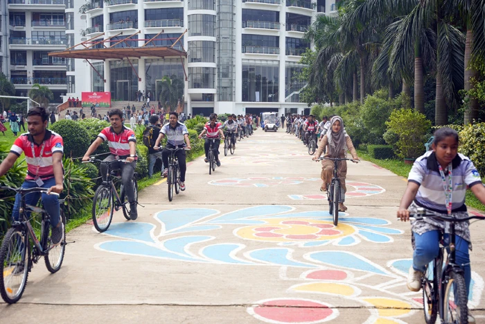 Inauguration of bicycle popularization program 2023 in DIU at DSC